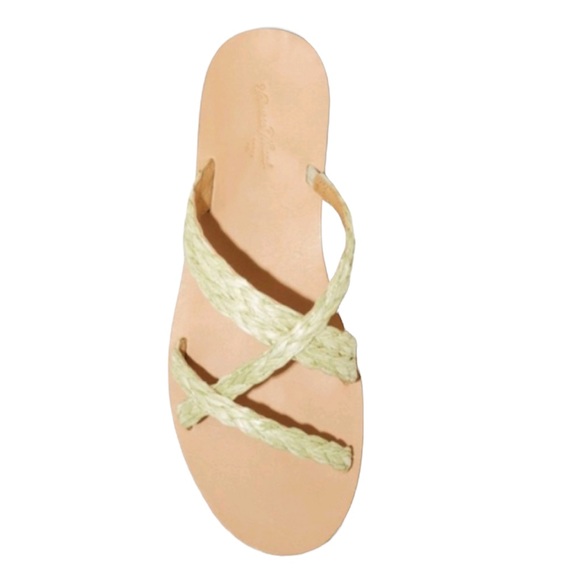 Universal Thread NTW Opal Strappy Slide Sandals Womens Sage Green Woven Size 10 - Picture 3 of 6